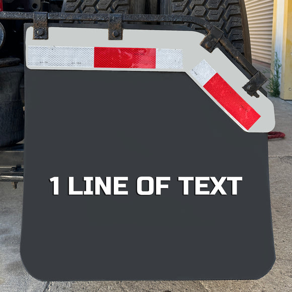 Custom Mud Flaps | Create Your Own Text Mudflaps | Big Truck Mud Flaps | 1 Line of Text (Set of 2)