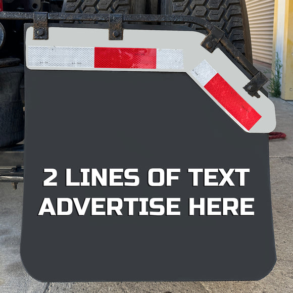 Custom Mud Flaps | Create Your Own Text Mudflaps | Big Truck Mud Flaps | 2 Lines of Text (Set of 2)