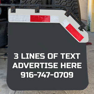 Custom Mud Flaps | Create Your Own Text Mudflaps | Big Truck Mud Flaps | 3 Lines of Text (Set of 2)