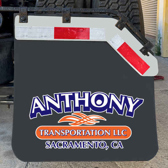 Custom Mud Flaps | Create Your Own Text Mudflaps | Big Truck Mud Flaps | Add Your Own Logo v3 (Set of 2)