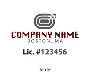 company name truck decal logistics and transportation lic license