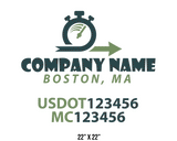 company name truck decal logistics and transportation contemporary usdot mc 