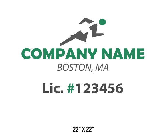 company name truck decal logistics and transportation lic license