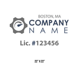 company name truck decal logistics and transportation lic license