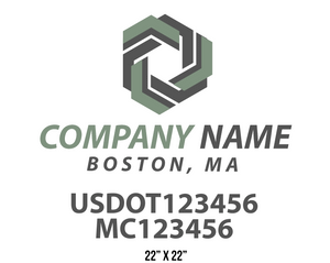 company name truck decal logistics and transportation contemporary usdot mc 