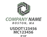 company name truck decal logistics and transportation contemporary usdot mc 