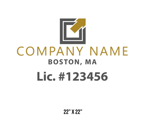 company name truck decal logistics and transportation lic license