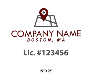 company name truck decal logistics and transportation lic license