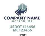 company name truck decal logistics and transportation contemporary usdot mc 