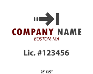 company name truck decal logistics and transportation lic license