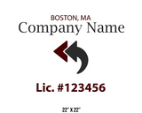 company name truck decal logistics and transportation lic license