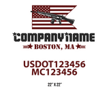 company name truck decal military and usdot mc 