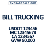 Company Name Truck Decal