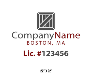 company name truck decal logistics and transportation lic license