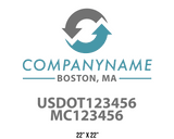 company name truck decal logistics and transportation contemporary usdot mc 