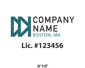 company name truck decal logistics and transportation lic license