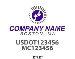 company name truck decal logistics and transportation contemporary usdot mc 