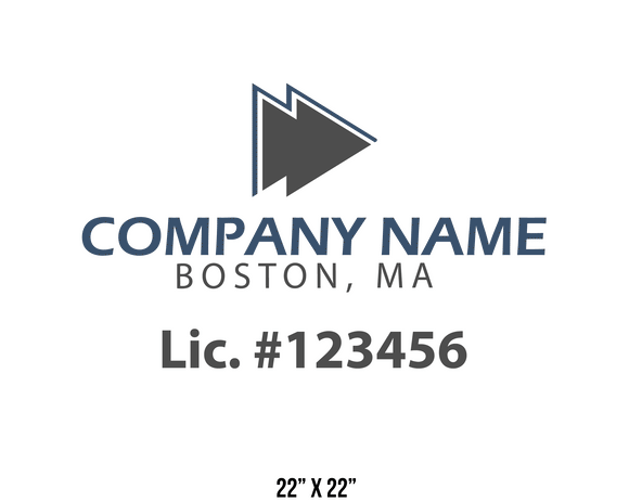 company name truck decal logistics and transportation lic license