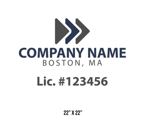 company name truck decal logistics and transportation lic license