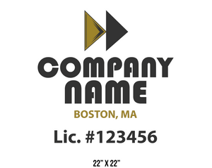 company name truck decal logistics and transportation lic license