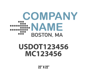 company name truck decal logistics and transportation contemporary usdot mc 