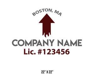 company name truck decal logistics and transportation lic license