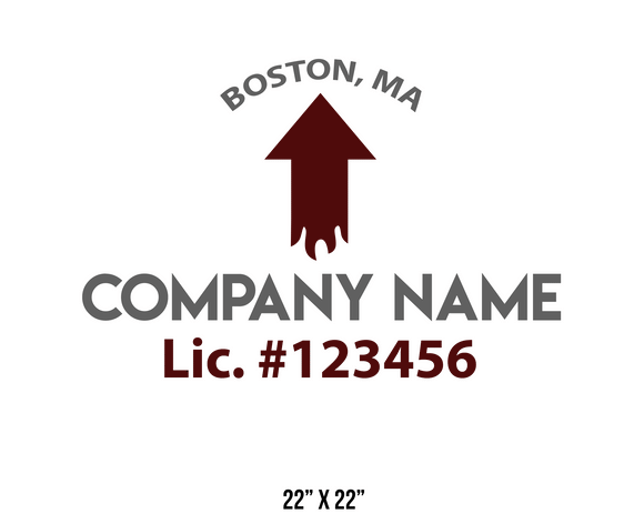 company name truck decal logistics and transportation lic license