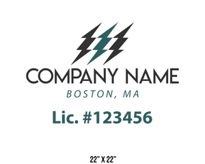 company name truck decal logistics and transportation lic license