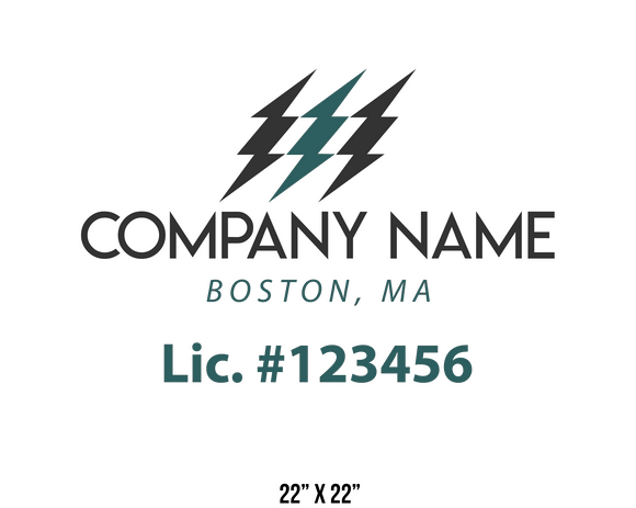 company name truck decal logistics and transportation lic license