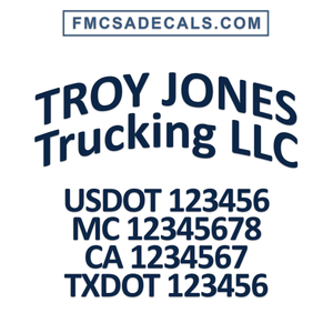 Company Name Truck Decal