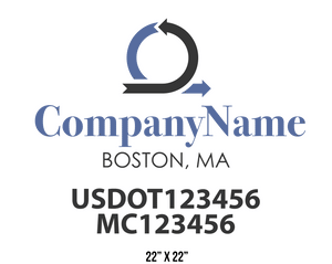 company name truck decal logistics and transportation contemporary usdot mc 