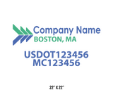 company name truck decal logistics and transportation contemporary usdot mc 