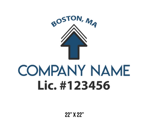 company name truck decal logistics and transportation lic license