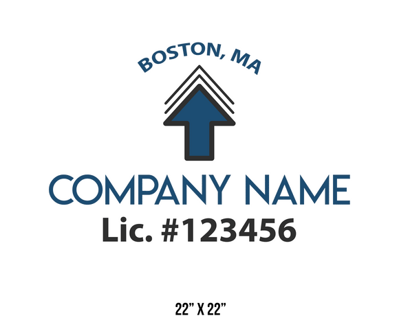 company name truck decal logistics and transportation lic license