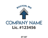 company name truck decal logistics and transportation lic license