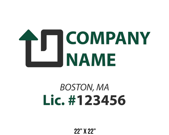 company name truck decal logistics and transportation lic license