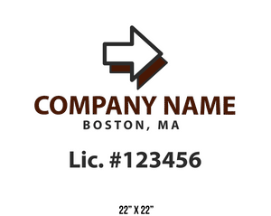 company name truck decal logistics and transportation lic license