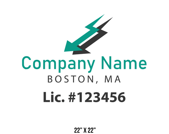 company name truck decal logistics and transportation lic license