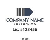 company name truck decal logistics and transportation lic license