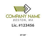 company name truck decal logistics and transportation lic license