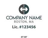 company name truck decal logistics and transportation lic license