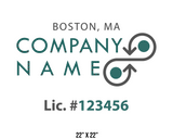 company name truck decal logistics and transportation lic license