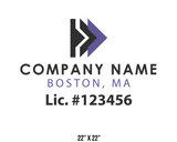 company name truck decal logistics and transportation lic license