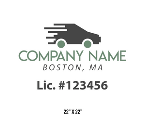 company name truck decal logistics and transportation lic license