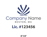 company name truck decal logistics and transportation lic license