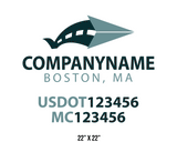 company name truck decal logistics and transportation contemporary usdot mc 