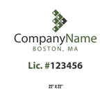 company name truck decal logistics and transportation lic license