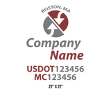 company name truck decal logistics and transportation contemporary usdot mc 