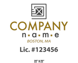 company name truck decal logistics and transportation lic license