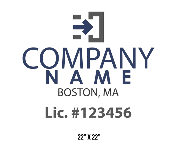 company name truck decal logistics and transportation lic license